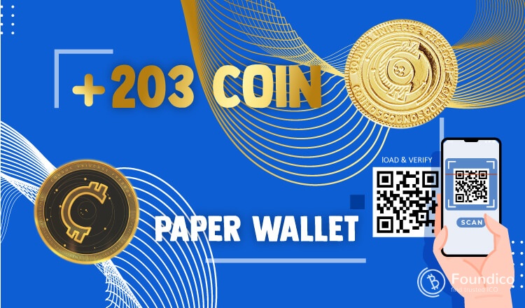 Paper Wallet of Counos Platform added 203 Coins