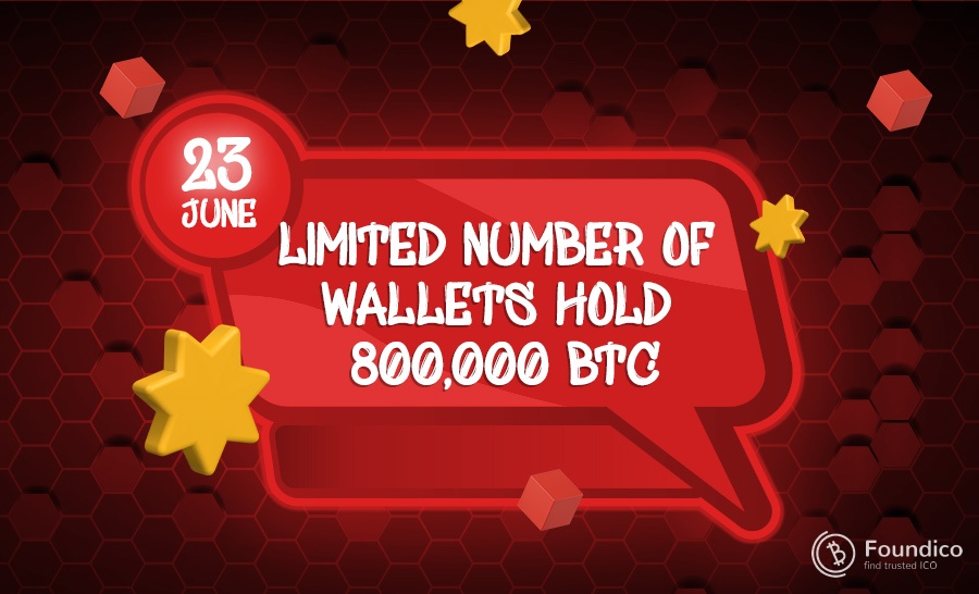 Limited Number of Wallets Hold 800,000 BTC