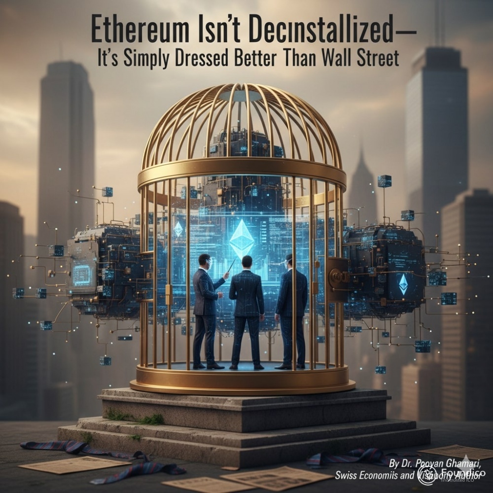 Ethereum Isn’t Decentralized—It’s Simply Dressed Better Than Wall Street Ethereum Isn’t Decentralized—It’s Simply Dressed Better Than Wall Street