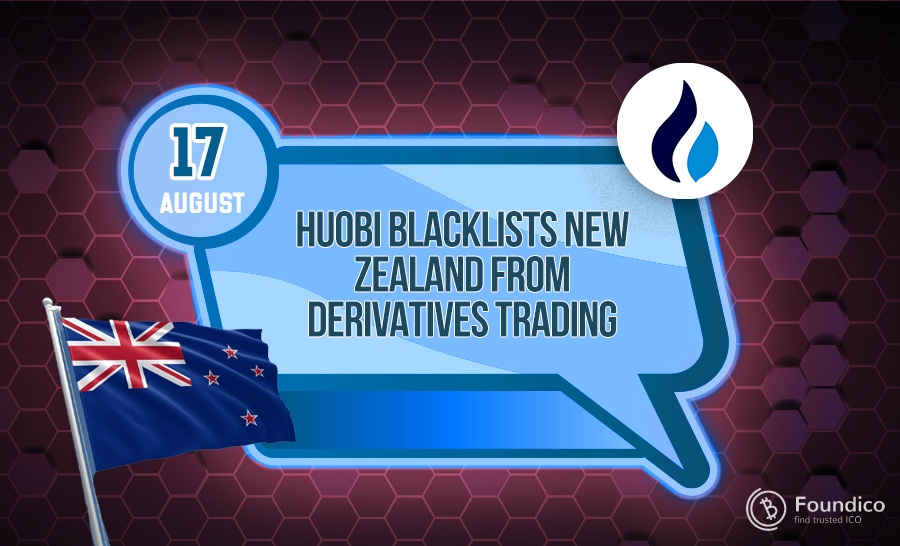 Huobi Blacklists New Zealand from Derivatives Trading